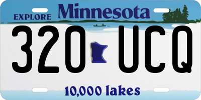 MN license plate 320UCQ
