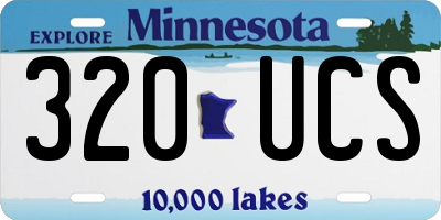 MN license plate 320UCS