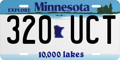 MN license plate 320UCT