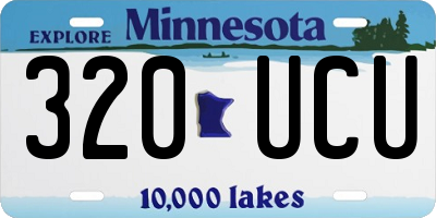 MN license plate 320UCU