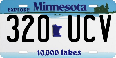 MN license plate 320UCV