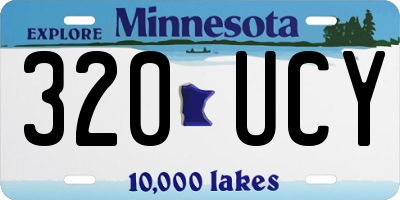 MN license plate 320UCY