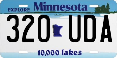MN license plate 320UDA