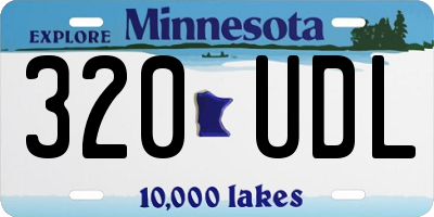MN license plate 320UDL