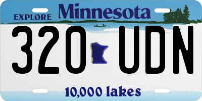 MN license plate 320UDN