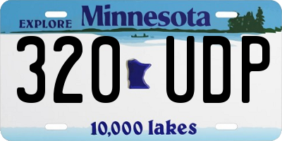 MN license plate 320UDP