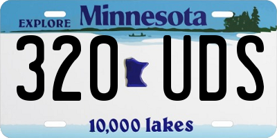 MN license plate 320UDS