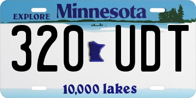 MN license plate 320UDT