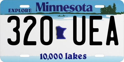 MN license plate 320UEA