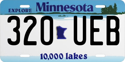 MN license plate 320UEB