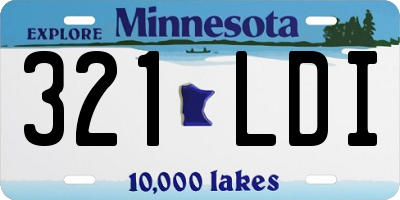 MN license plate 321LDI