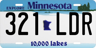 MN license plate 321LDR