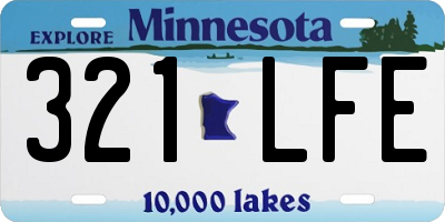 MN license plate 321LFE