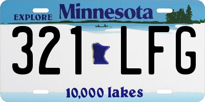 MN license plate 321LFG