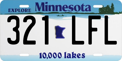 MN license plate 321LFL