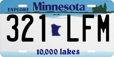 MN license plate 321LFM