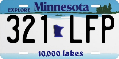 MN license plate 321LFP