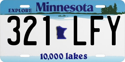 MN license plate 321LFY