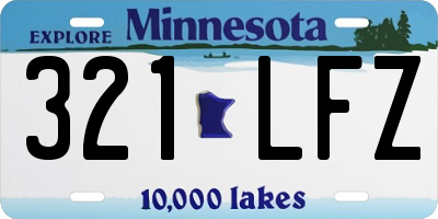 MN license plate 321LFZ