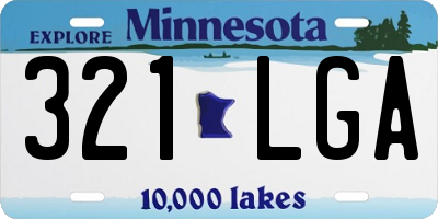MN license plate 321LGA