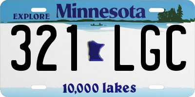 MN license plate 321LGC
