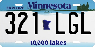 MN license plate 321LGL
