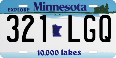 MN license plate 321LGQ
