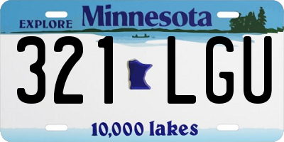 MN license plate 321LGU