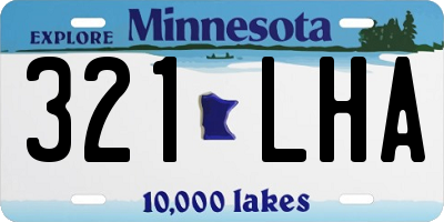 MN license plate 321LHA