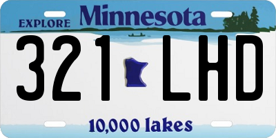 MN license plate 321LHD