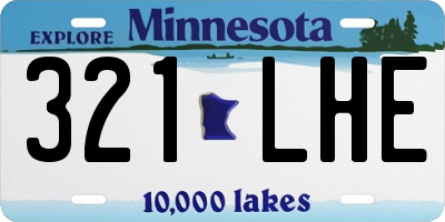 MN license plate 321LHE