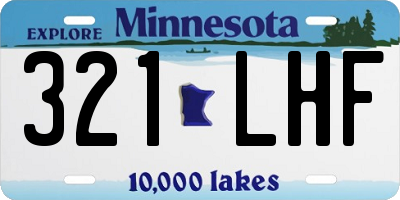 MN license plate 321LHF