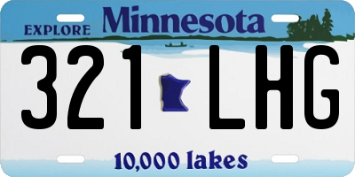 MN license plate 321LHG