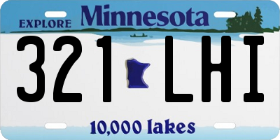 MN license plate 321LHI