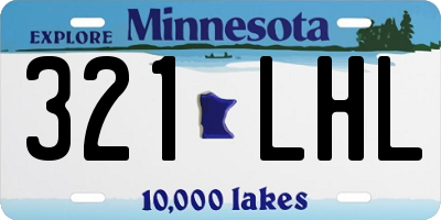 MN license plate 321LHL