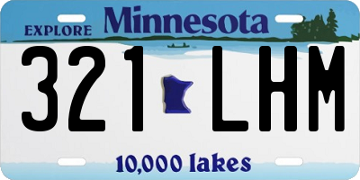 MN license plate 321LHM