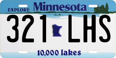MN license plate 321LHS
