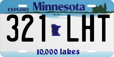 MN license plate 321LHT