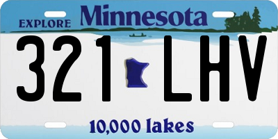 MN license plate 321LHV