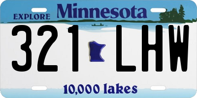 MN license plate 321LHW
