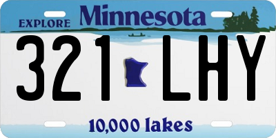 MN license plate 321LHY