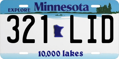 MN license plate 321LID