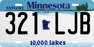 MN license plate 321LJB