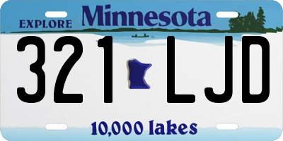 MN license plate 321LJD