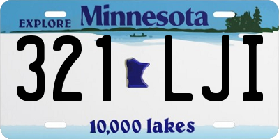 MN license plate 321LJI