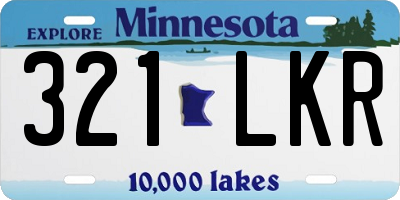 MN license plate 321LKR