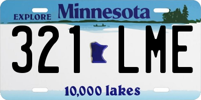 MN license plate 321LME