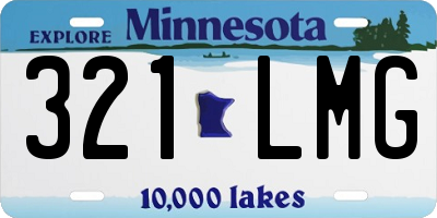 MN license plate 321LMG