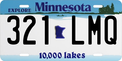 MN license plate 321LMQ