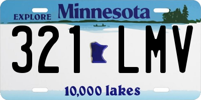 MN license plate 321LMV